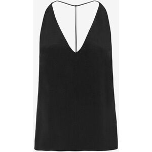 Cushnie Et Ochs T-Back Silk Cami: Black